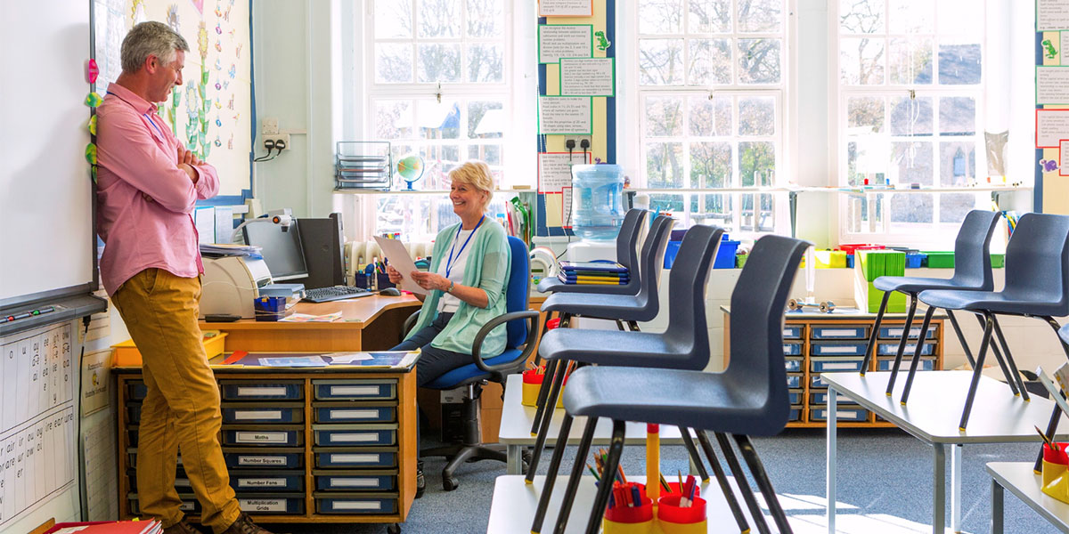 two teachers working together