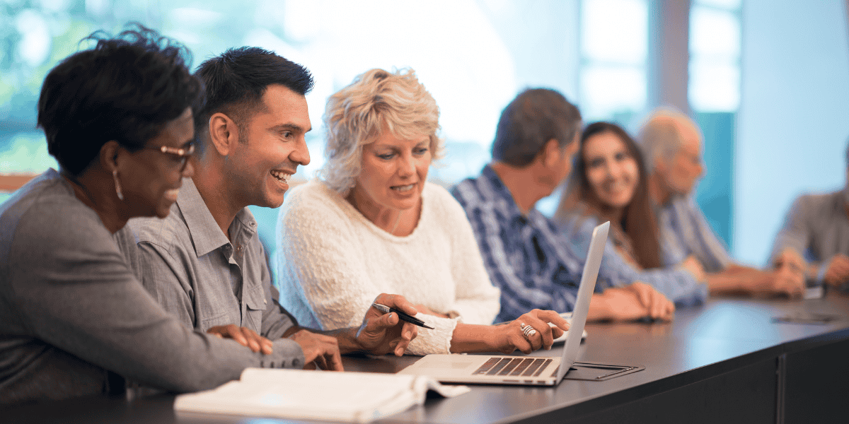 teachers and school staff working